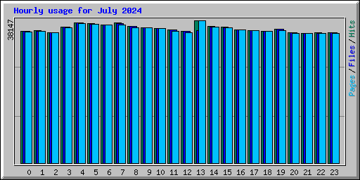 Hourly usage for July 2024