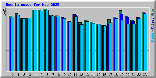 Hourly usage for May 2025