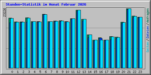 Stunden-Statistik im Monat Februar 2026