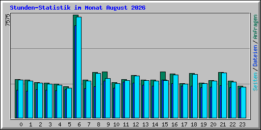 Stunden-Statistik im Monat August 2026